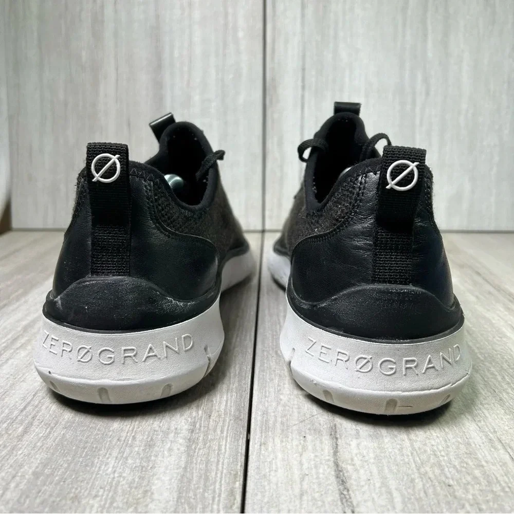 Cole Haan Black Knit Casual Oxfords with White Sole